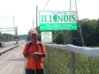 Crossing into Illinois - Rick Walks America
