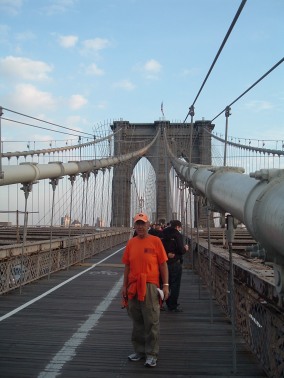 Rick Hammersley on the Brooklyn Bridge